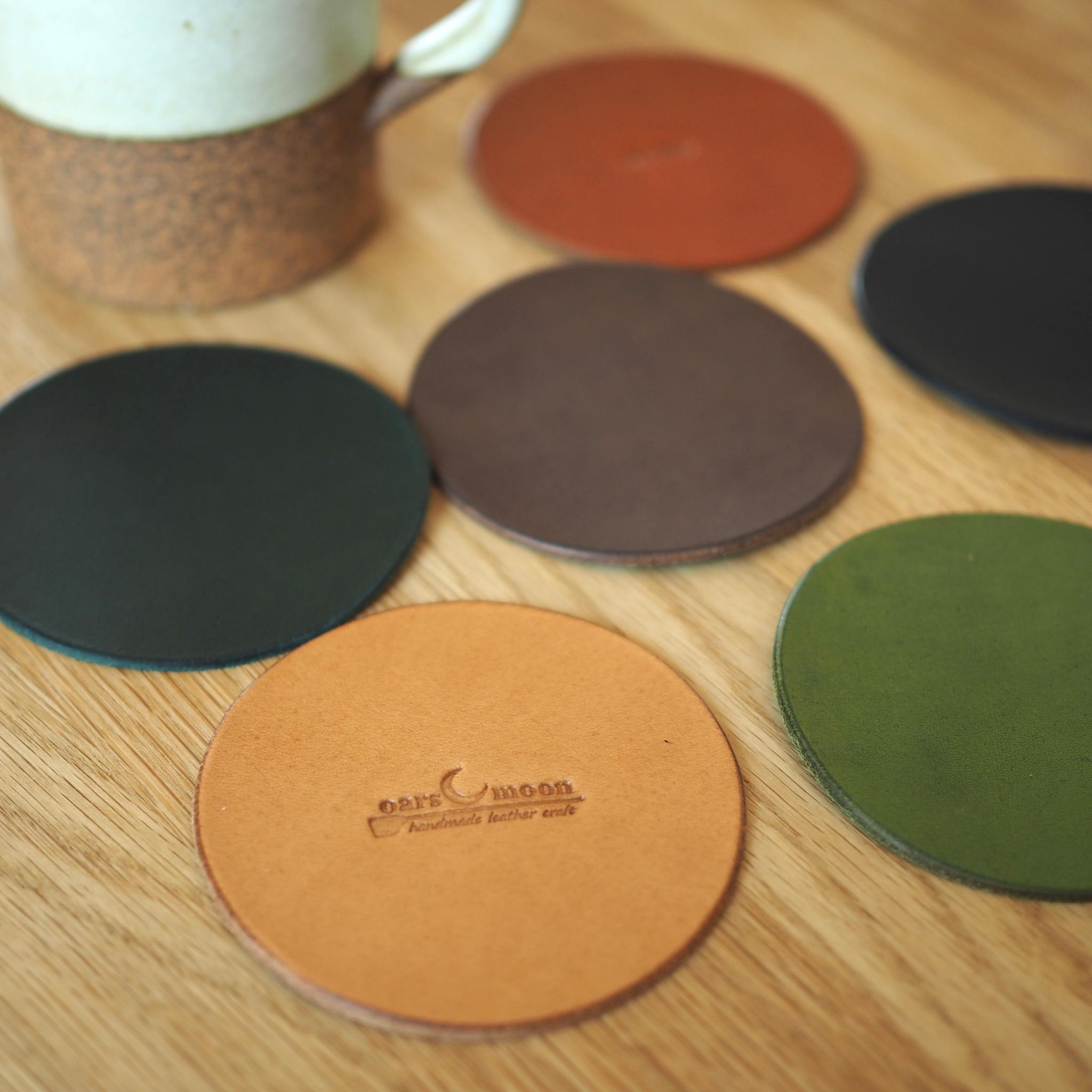 【名入れ可】本革コースター